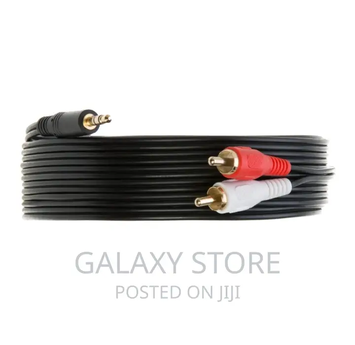 5m 3.5mm Aux Male Audio to 2 RCA Banana Stereo Cable