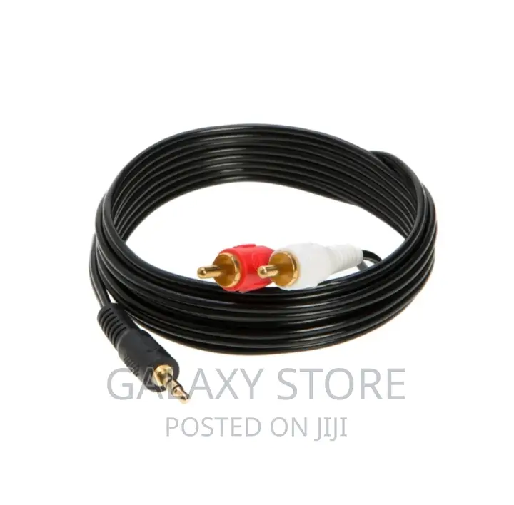 5m 3.5mm Aux Male Audio to 2 RCA Banana Stereo Cable