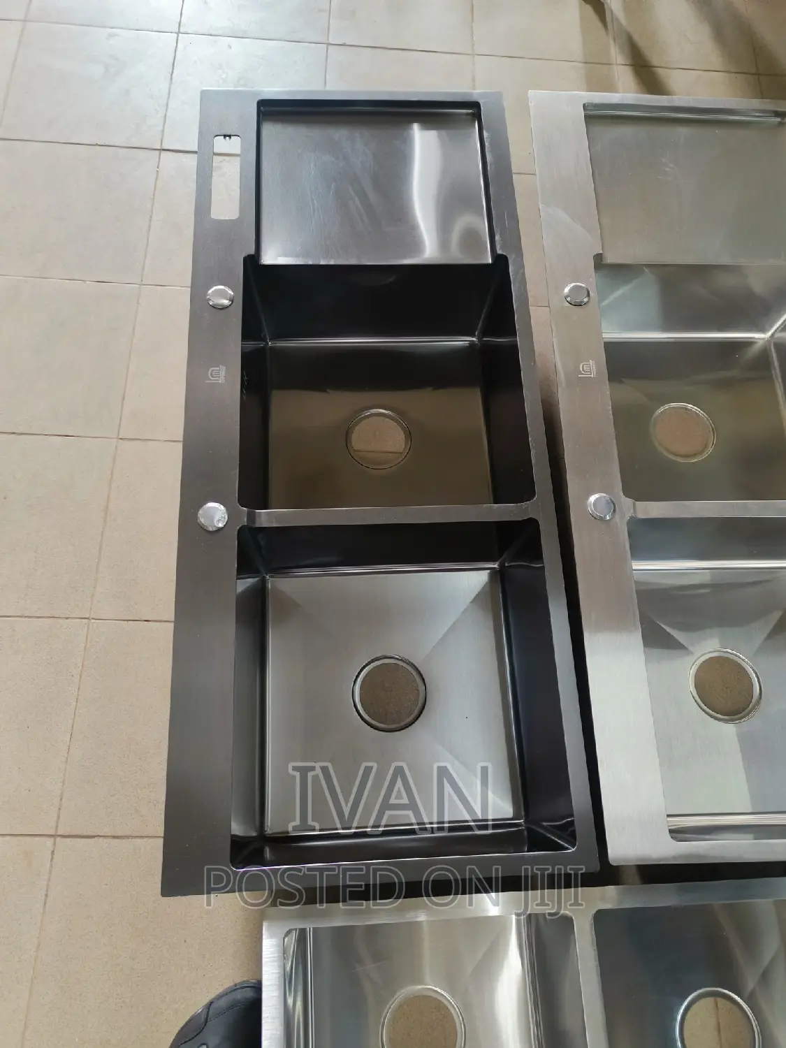 Heavy Duty Sink Double Bowl Single Tray