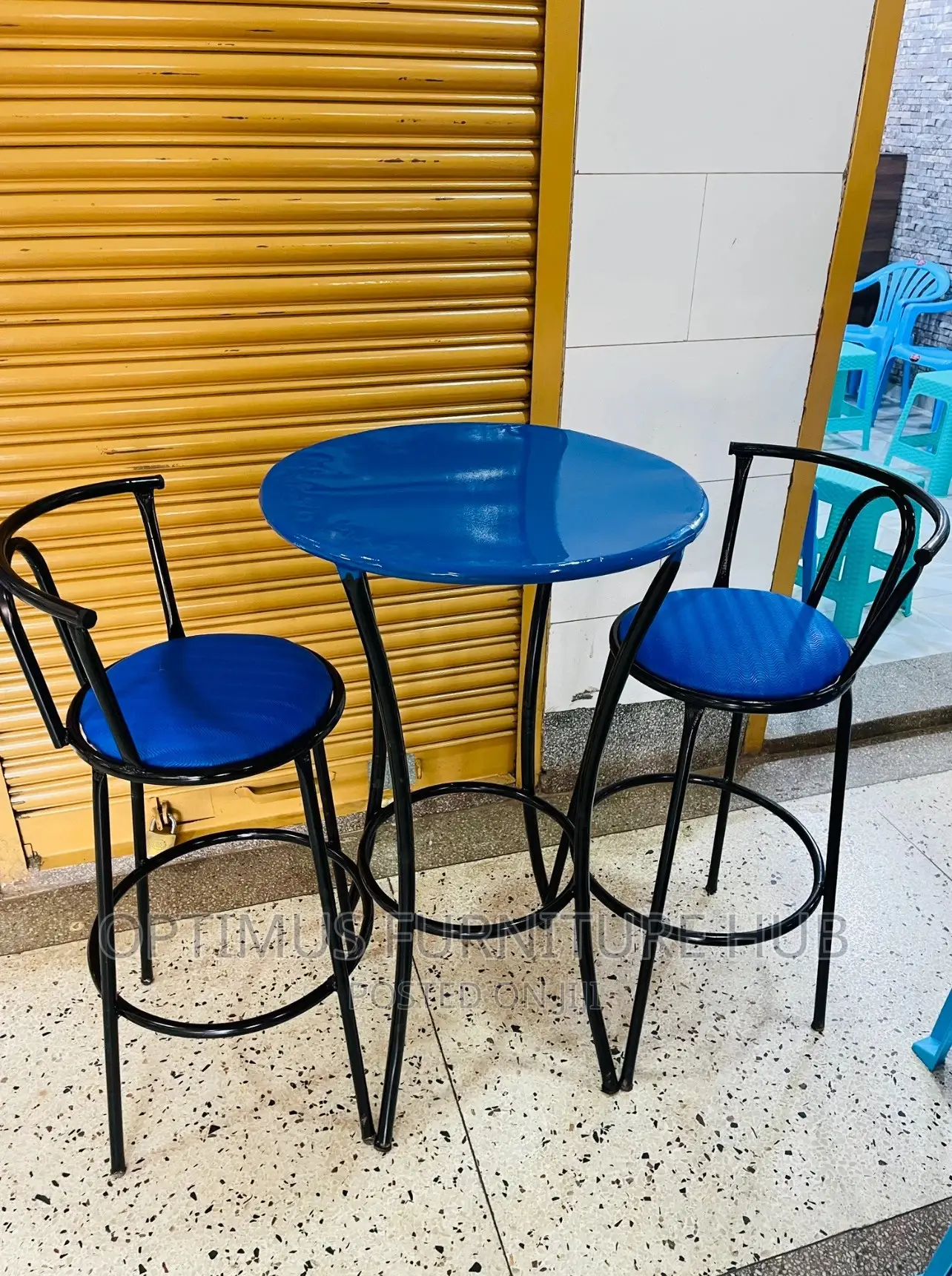 Metallic Table and Chairs