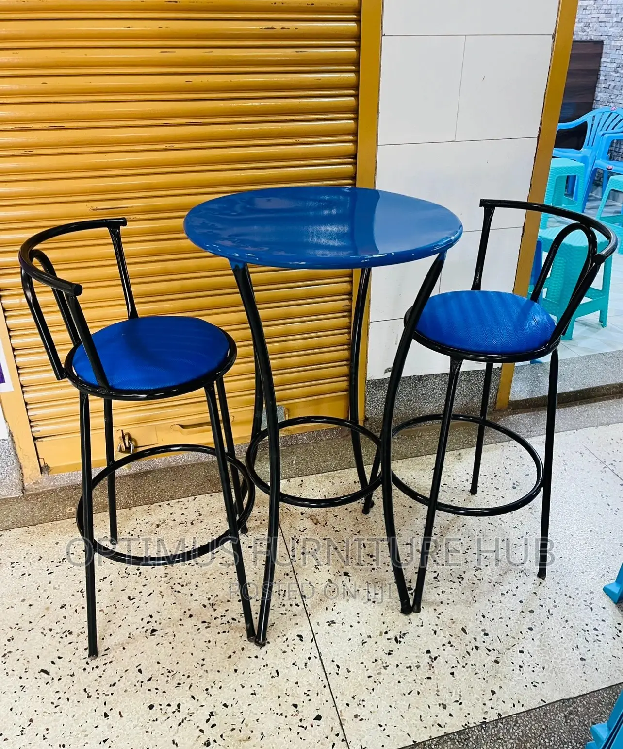 Blue Chairs and Table