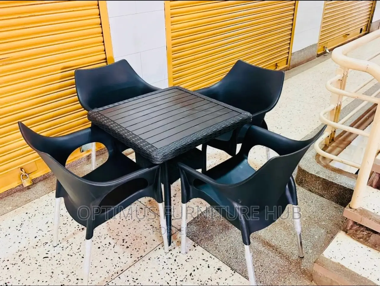 Black Table and Black Chairs