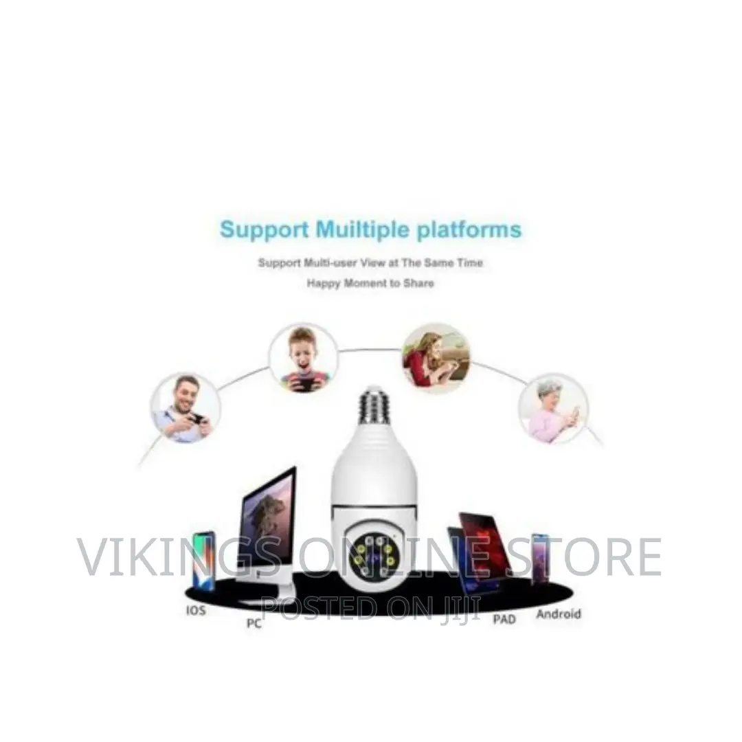 Panorama Wireless Video Surveillance Light Bulb Camera