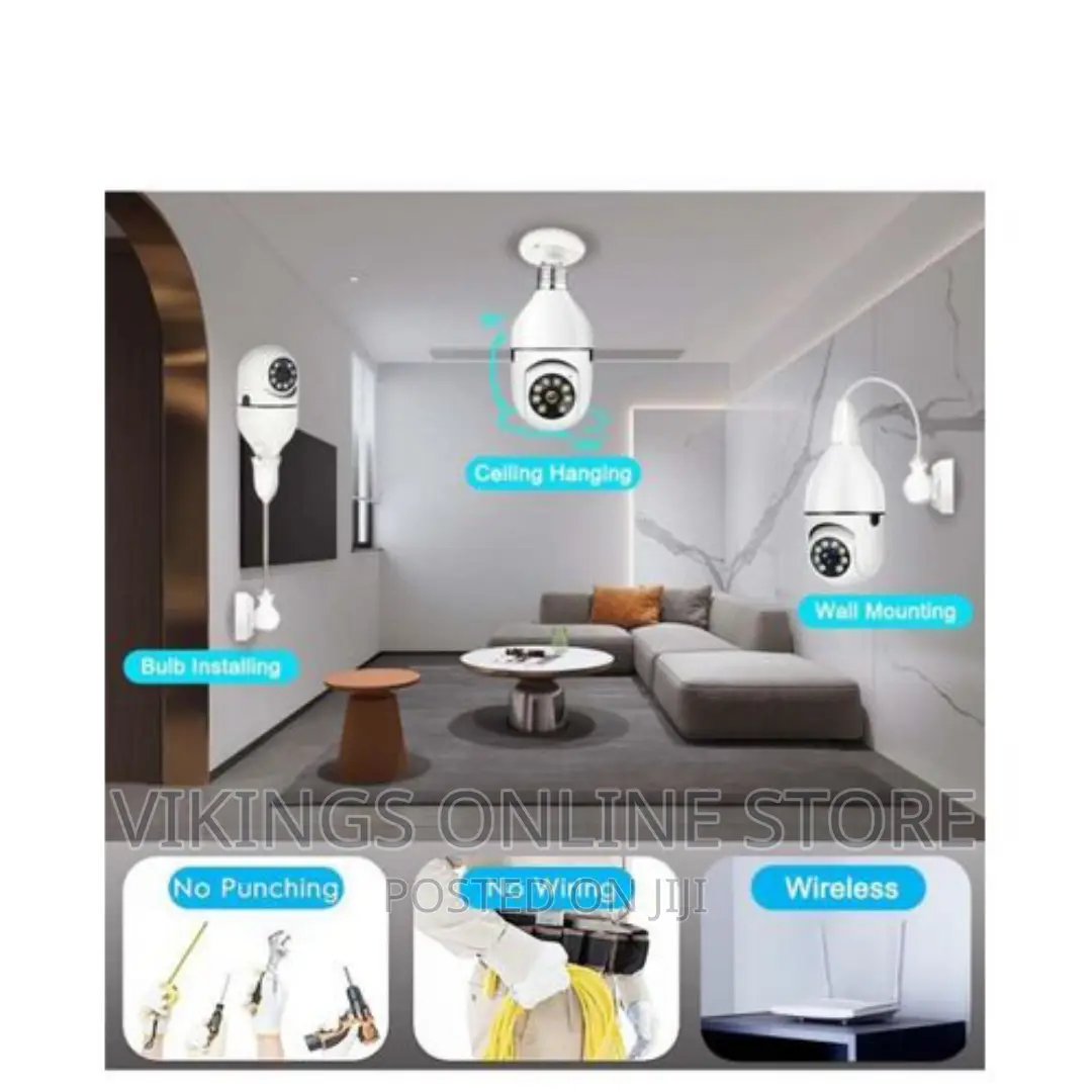 Panorama Wireless Video Surveillance Light Bulb Camera