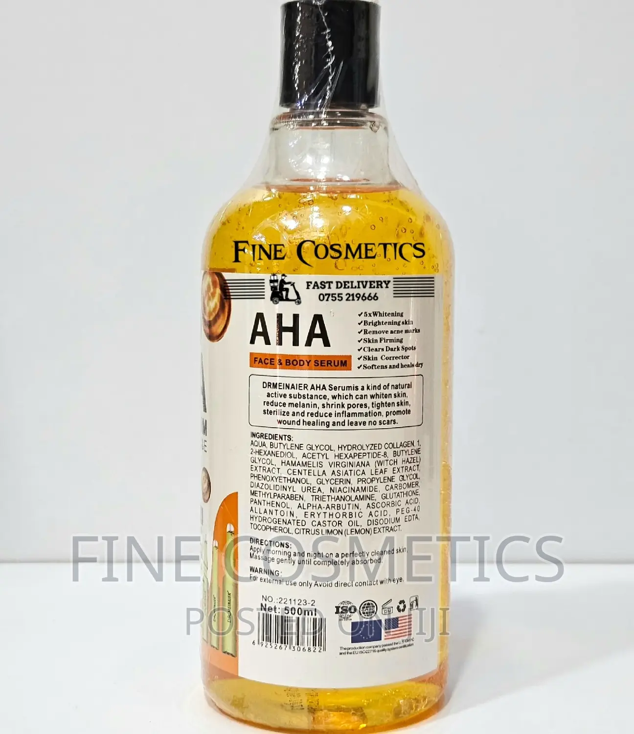 AHA Intensive Brightening Plus Toning Face and Body Serum.