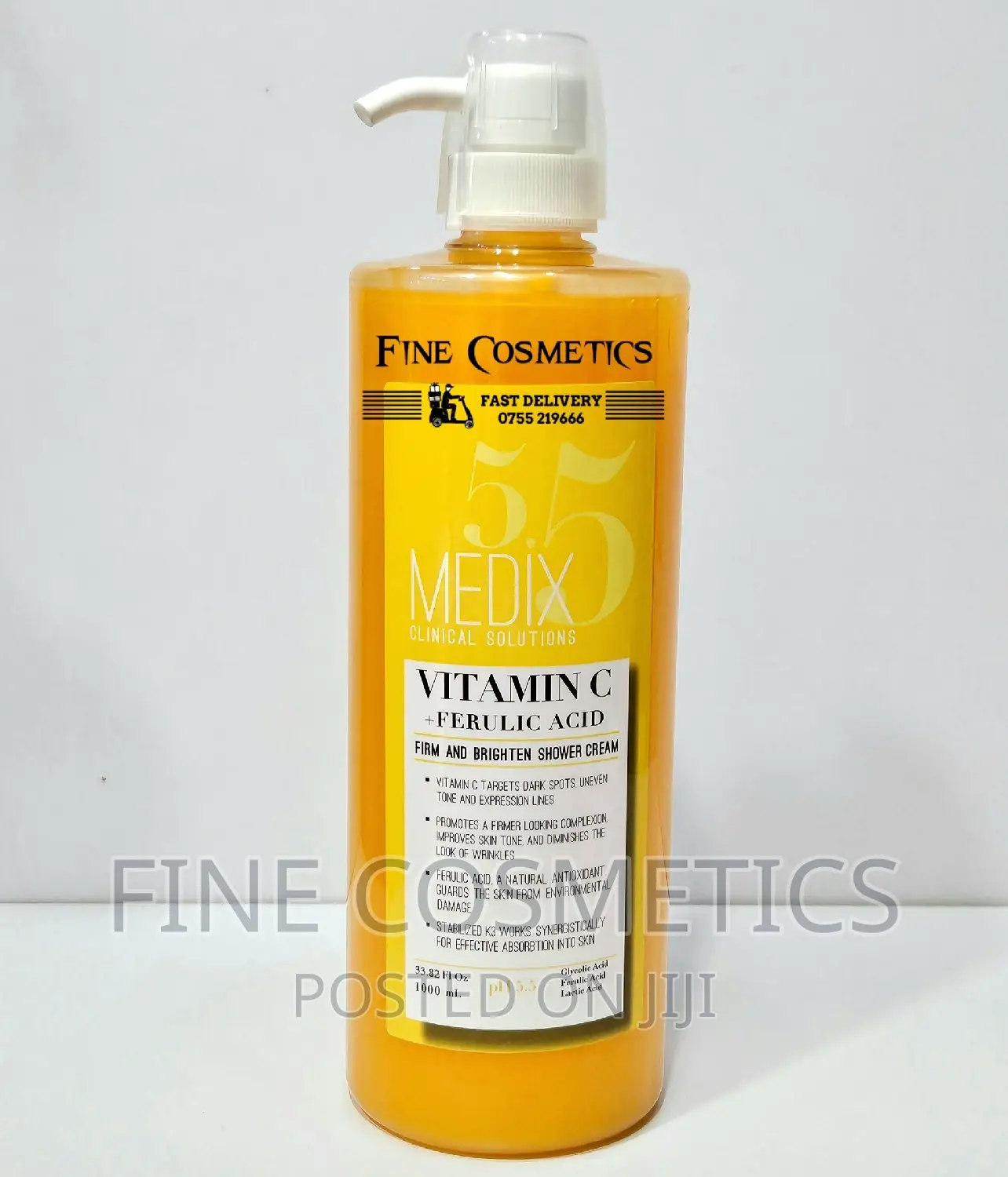 MEDIX 5.5 Vitamin C Clinical Brightening Shower Cream Gel.