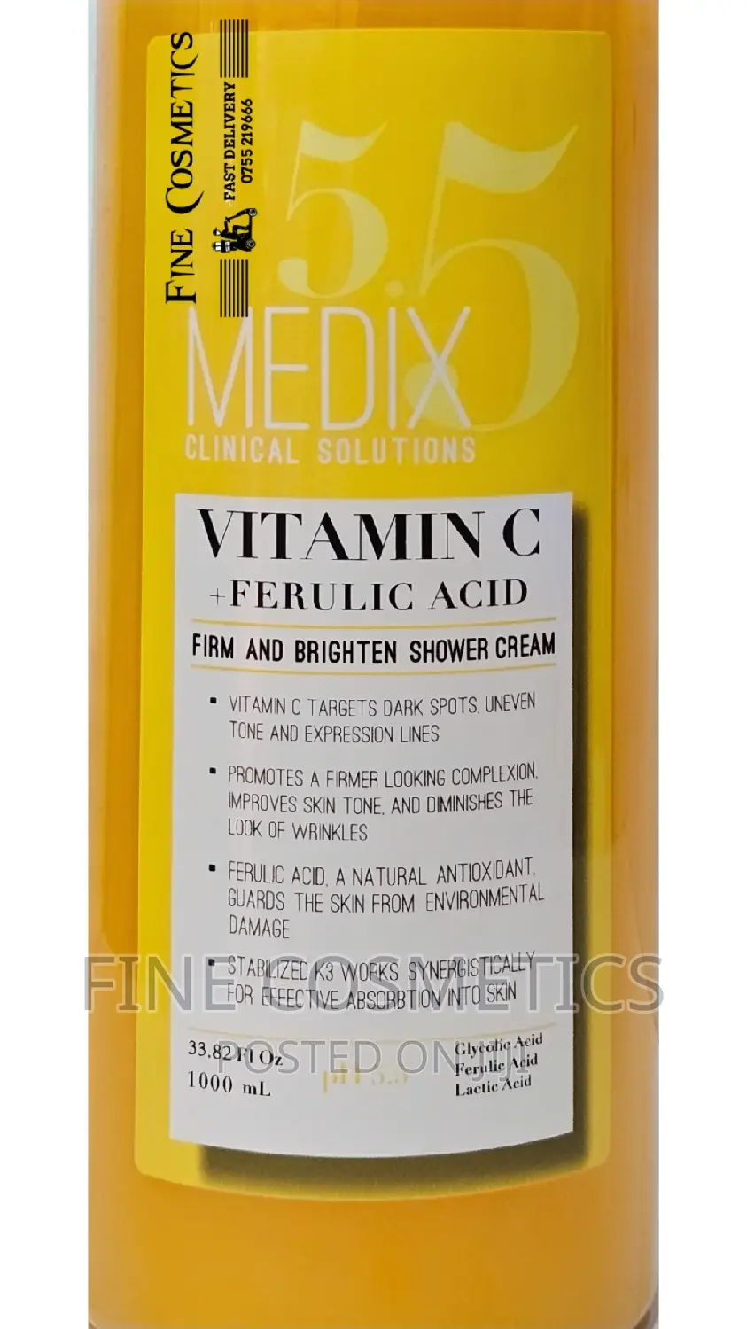 MEDIX 5.5 Vitamin C Clinical Brightening Shower Cream Gel.