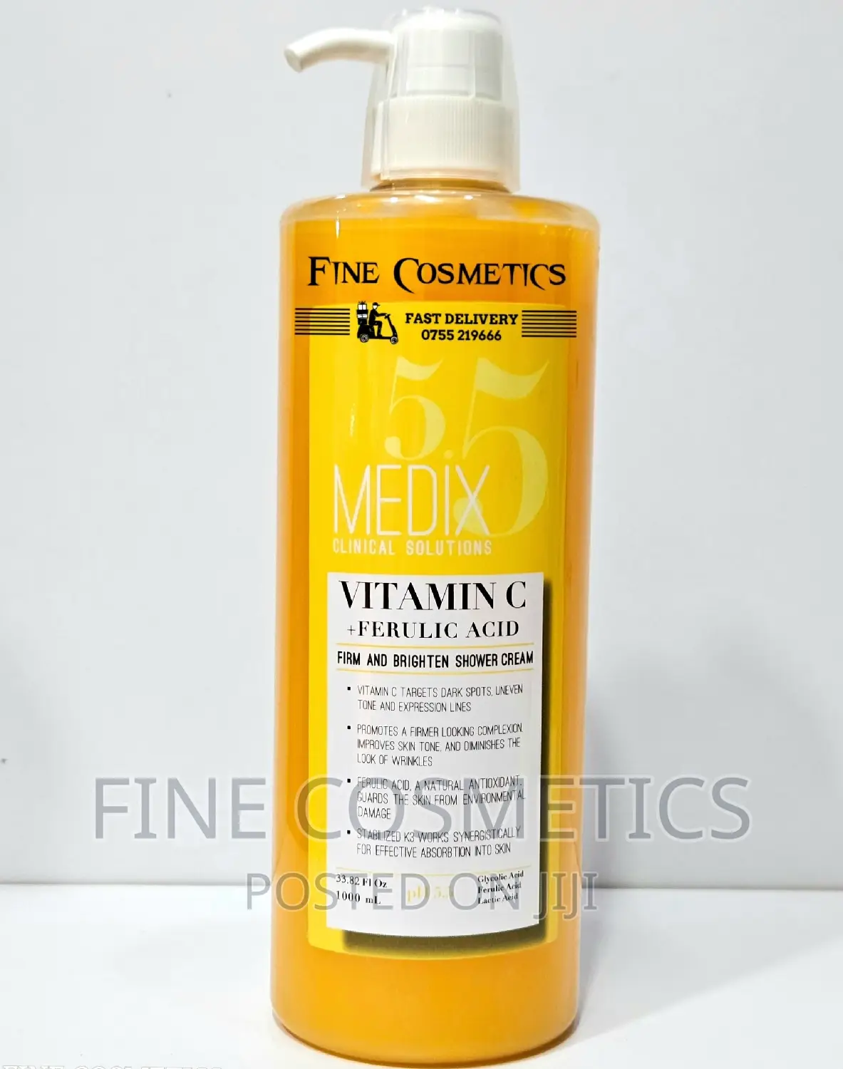 MEDIX 5.5 Vitamin C Clinical Brightening Shower Cream Gel.