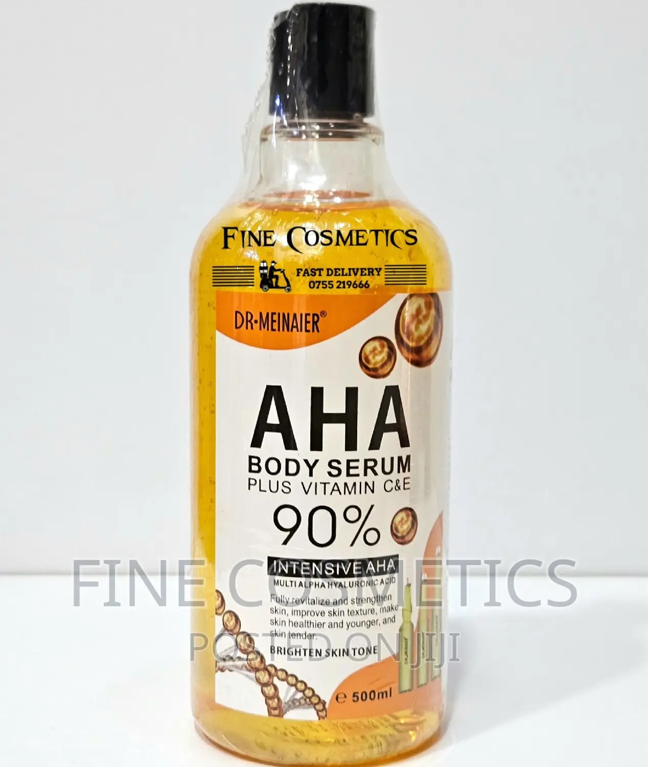 AHA Intensive Brightening Plus Toning Face and Body Serum.