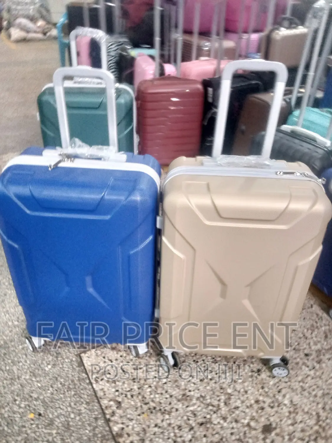 Classy Vip Plastic Original Suitcase. Large.( Cream)