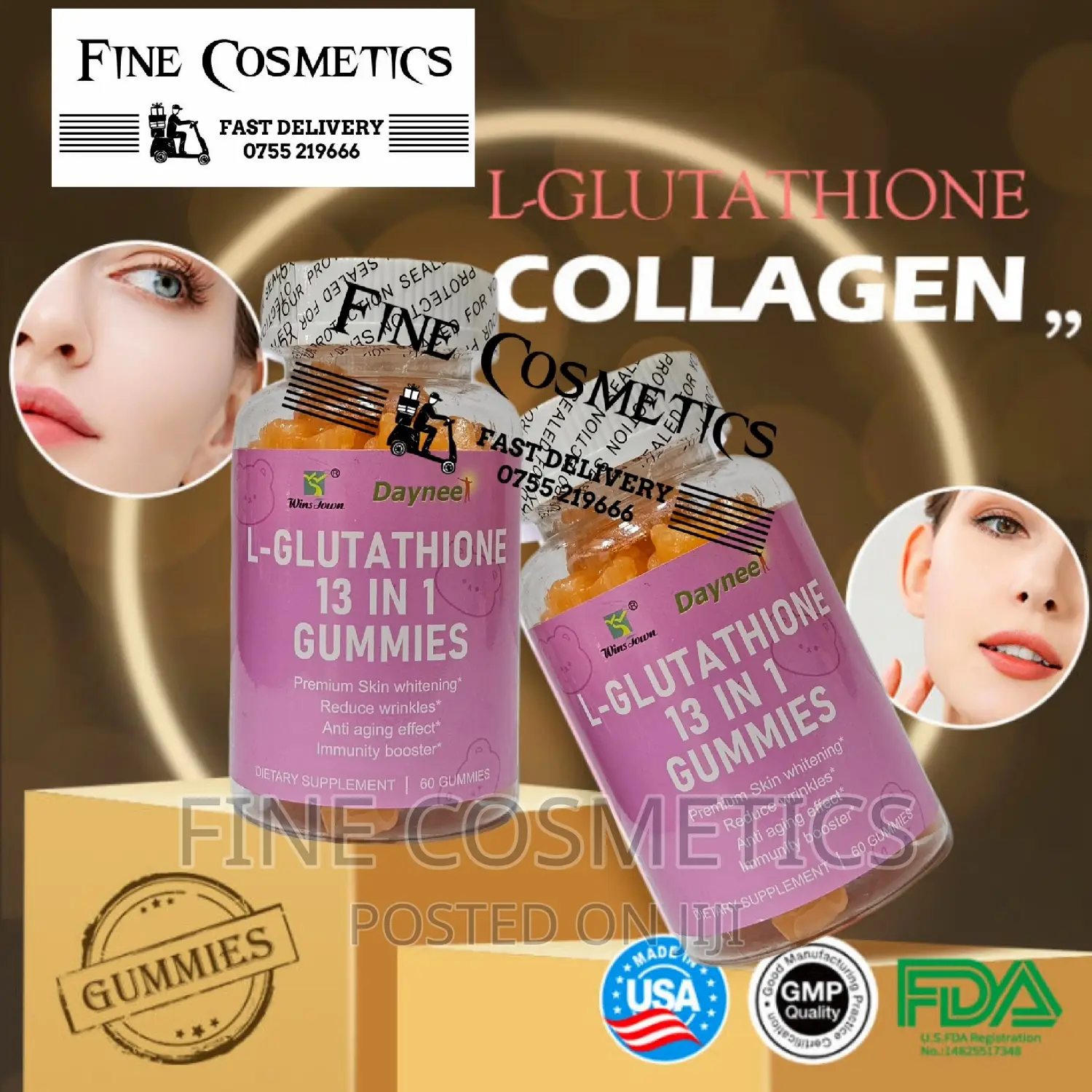 L-glutathione 13-in- 1 Anti-aging Health Bright Skin Gummies