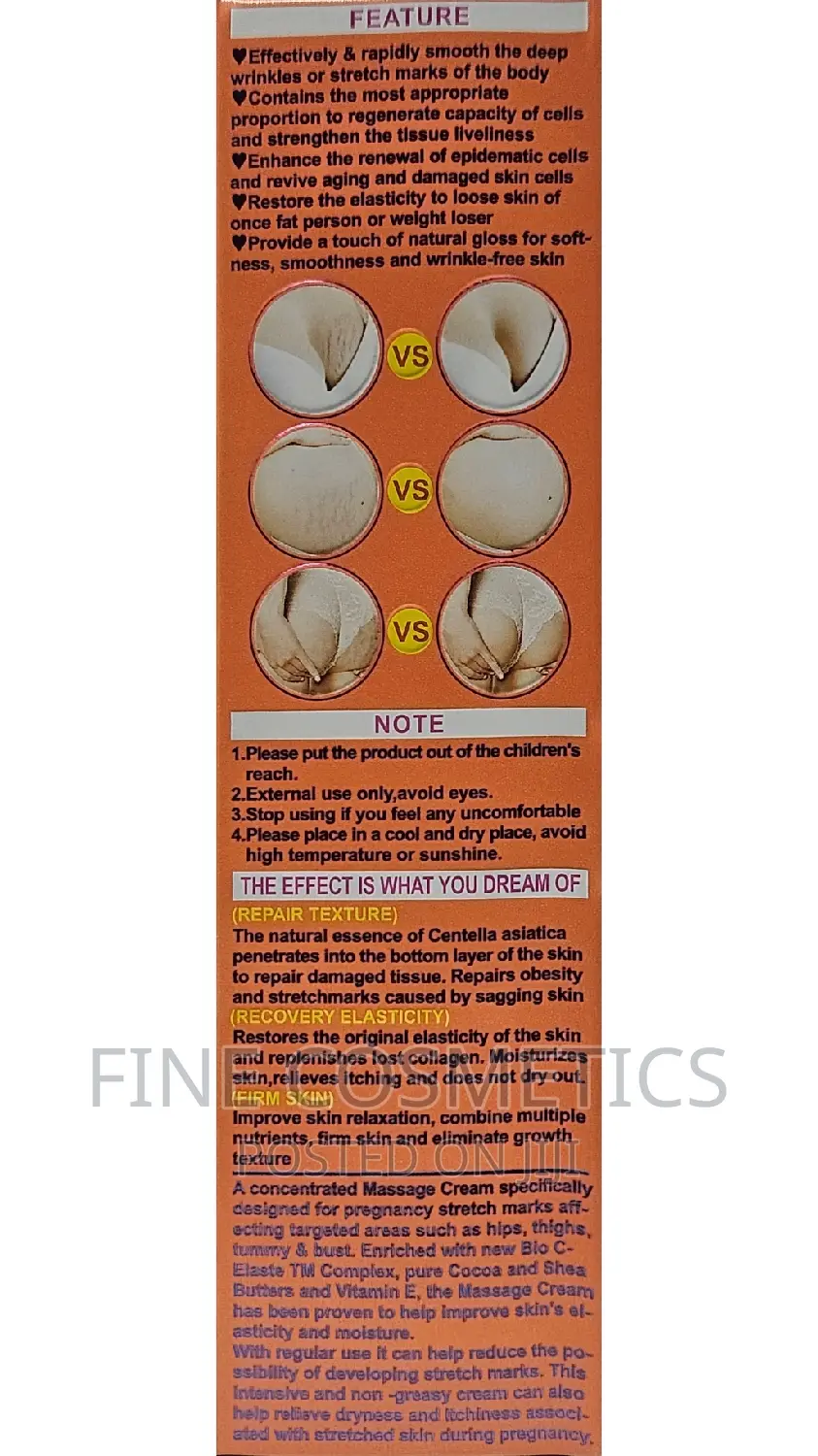 STRETCH MARKS REMOVER MASSAGE CREAM By Fruit Of The Wokoli.