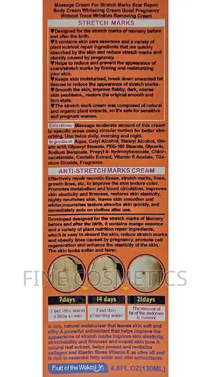 STRETCH MARKS REMOVER MASSAGE CREAM By Fruit Of The Wokoli.