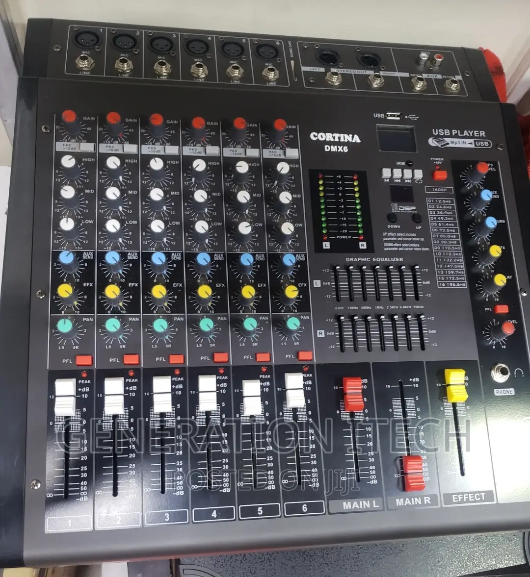 6 Channel Powered Amp Mixer - Cortina