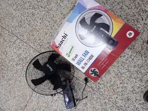 16 Inch 3 Speed Wall Fan -Black( 5plastic Blades/ Cool Air)