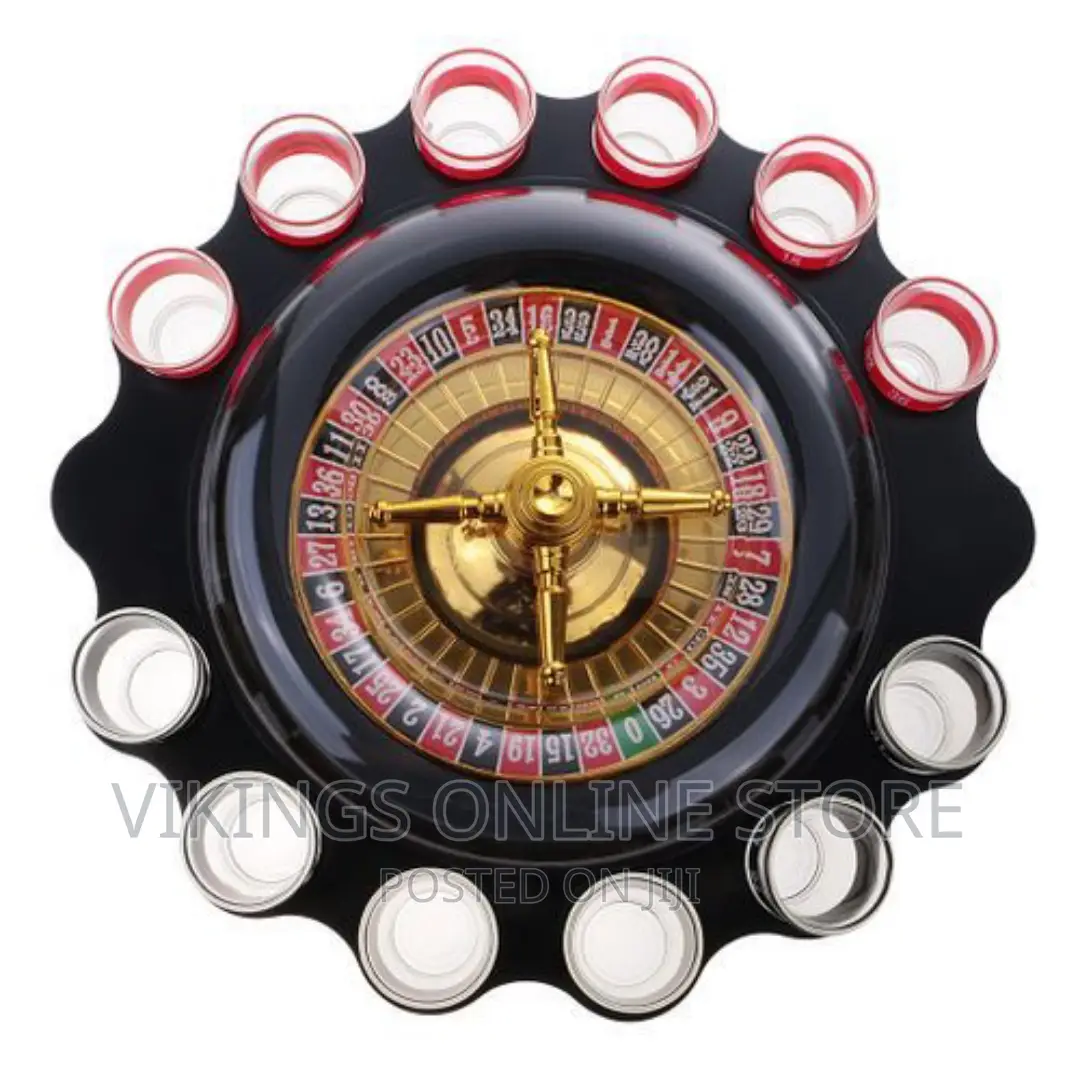 Roulette Drinking Party Playset With 16 Glasses Party Gift