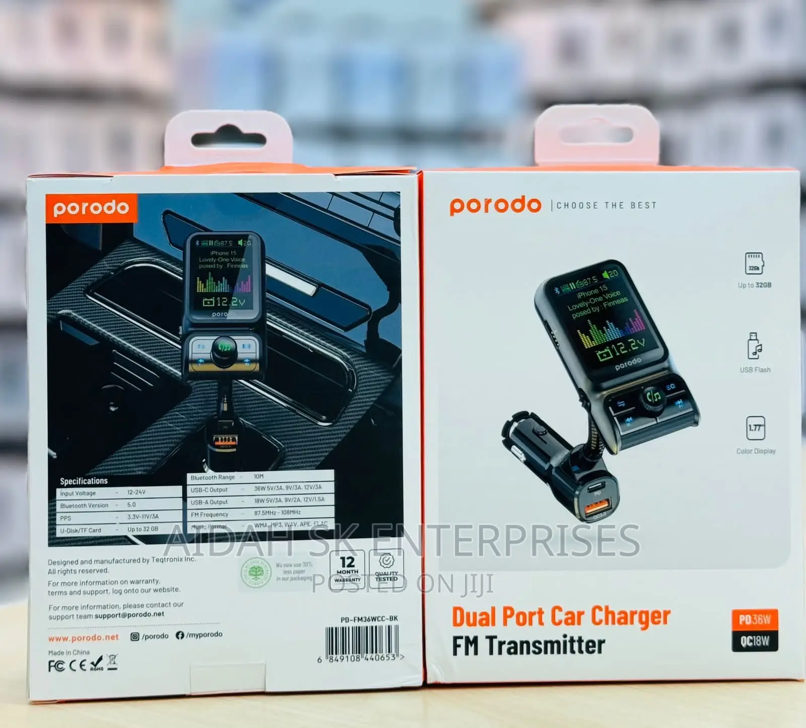 Porodo Dual Port Car Charger