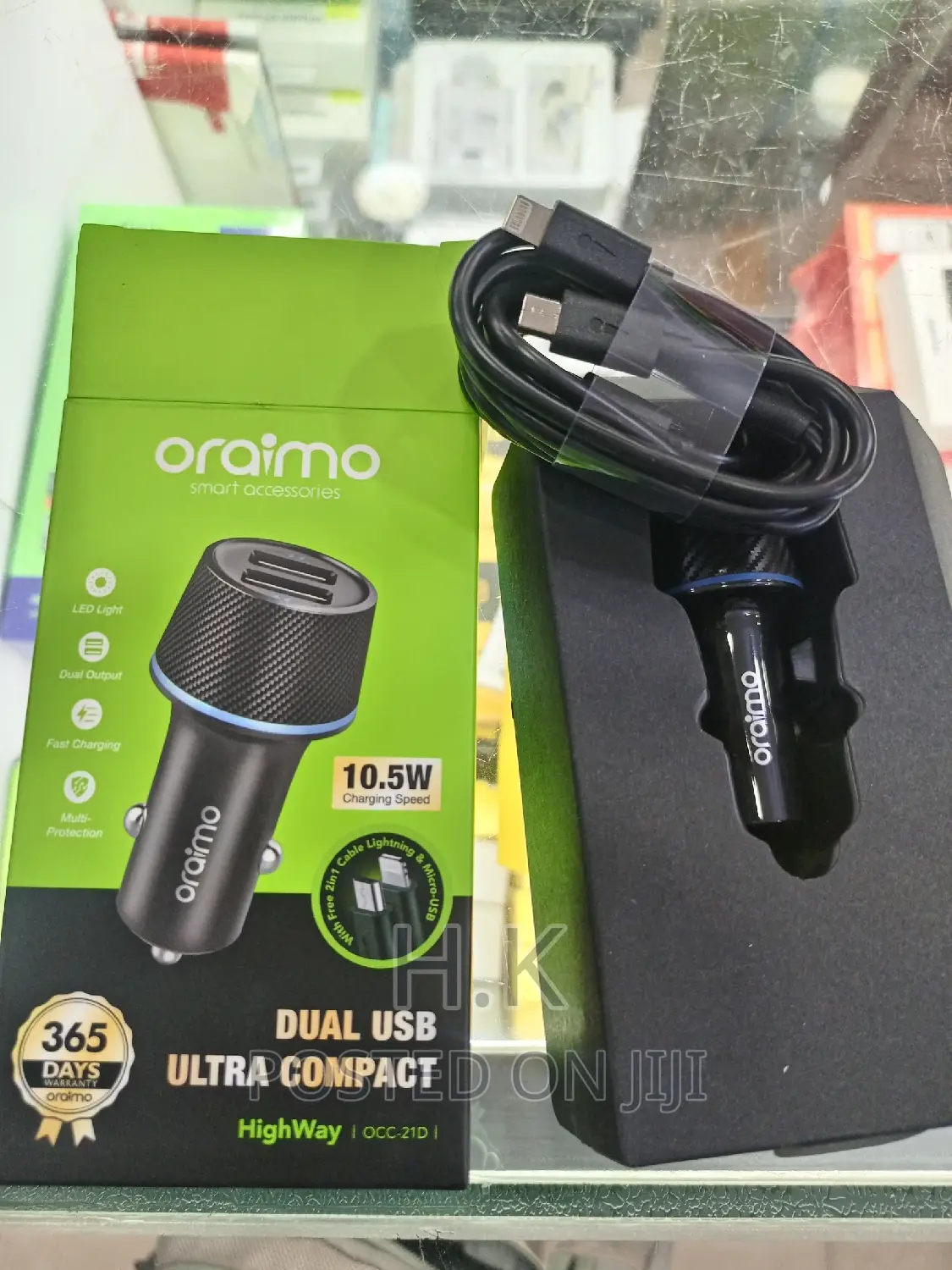2in1 Araimo 10.5W(High Way) Dual USB Car Charger