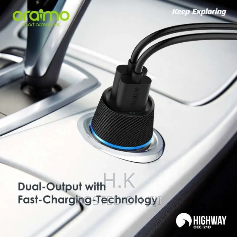 2in1 Araimo 10.5W(High Way) Dual USB Car Charger