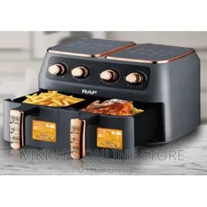 6L + 6L Double Bowl Air Fryer Black