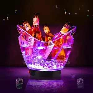 Led Ice Bucket Color Changing Wine Melamin Buckets