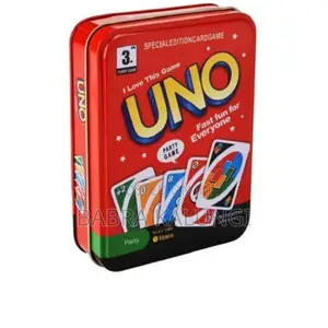 Photo - Iron Box Uno Wild Card Game Mattel Games Genuine Family