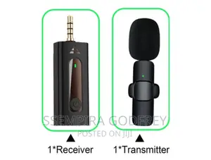 Black Modern Duo Wireless Microphone