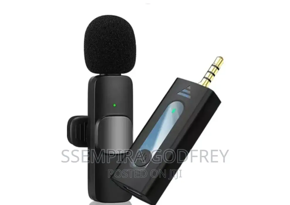 Black Modern Duo Wireless Microphone