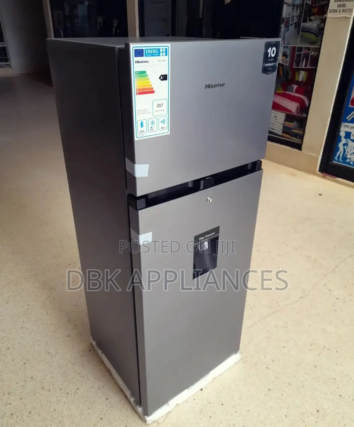 Hisense 270l Double Door Fridge Wiz Dispenser 3yr Warranty