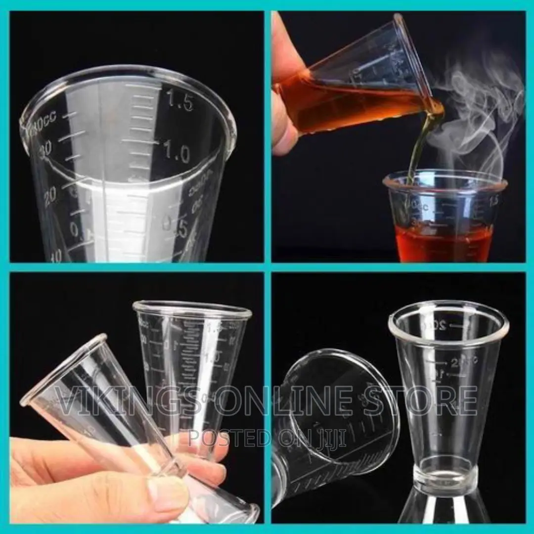 2 Pc 40cc Double Acrylic Jigger Cocktail Shot Glasses Cup