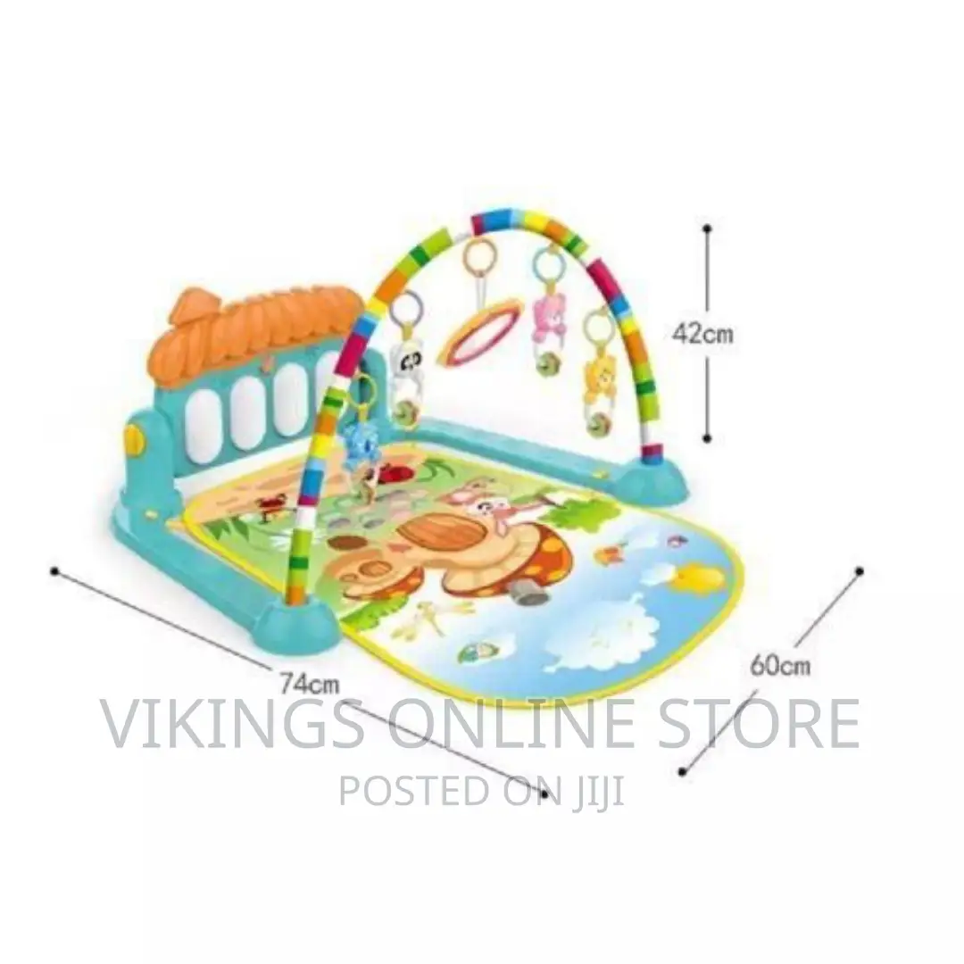 New Kids Plastic Musical Keyboard Mat Piano Gym – Green