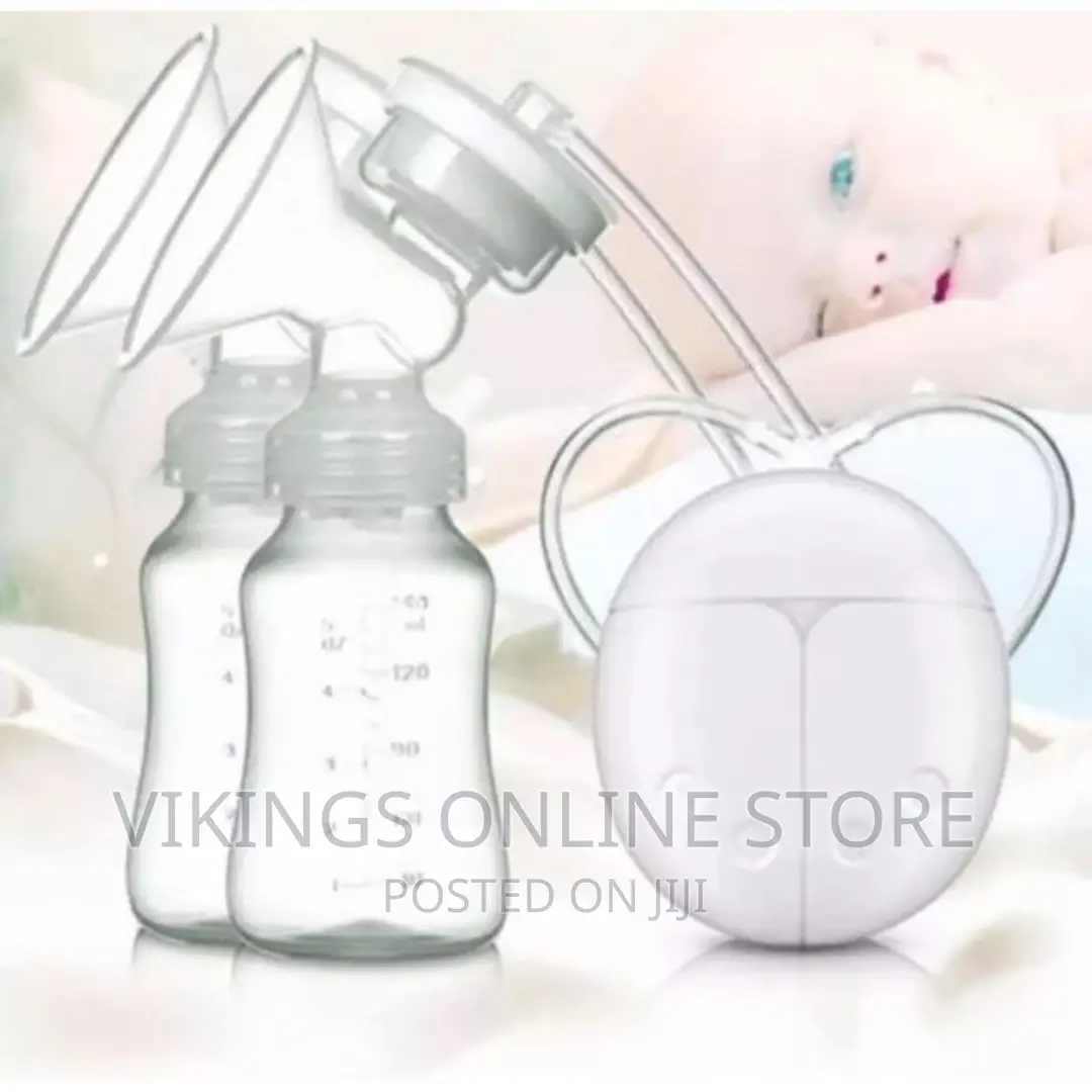 Double Electric Breast Pump With 2 Baby Milk Bottles