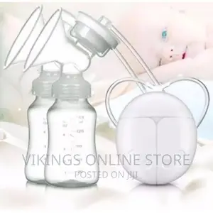 Double Electric Breast Pump With 2 Baby Milk Bottles