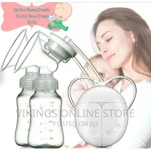 Double Electric Breast Pump With 2 Baby Milk Bottles