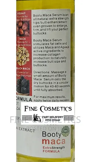 Ultimate Curve Maca Hip and Butt Enlargement Booty Oil Serum