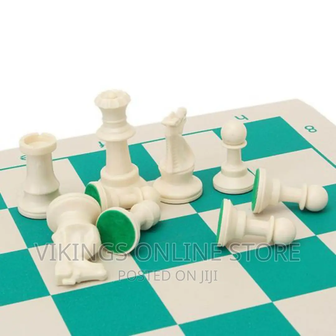 Portable Tournament Size Chess Set Game Gifts Plastic Pieces