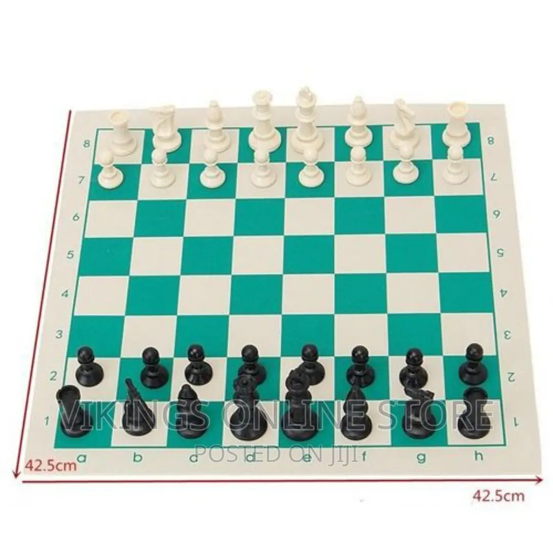 Portable Tournament Size Chess Set Game Gifts Plastic Pieces