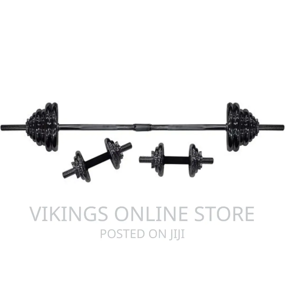 Fitness World Phytnes World 50kg Full Weight Set - Black