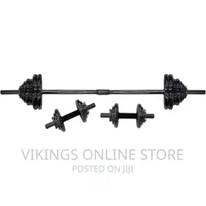 Fitness World Phytnes World 50kg Full Weight Set - Black