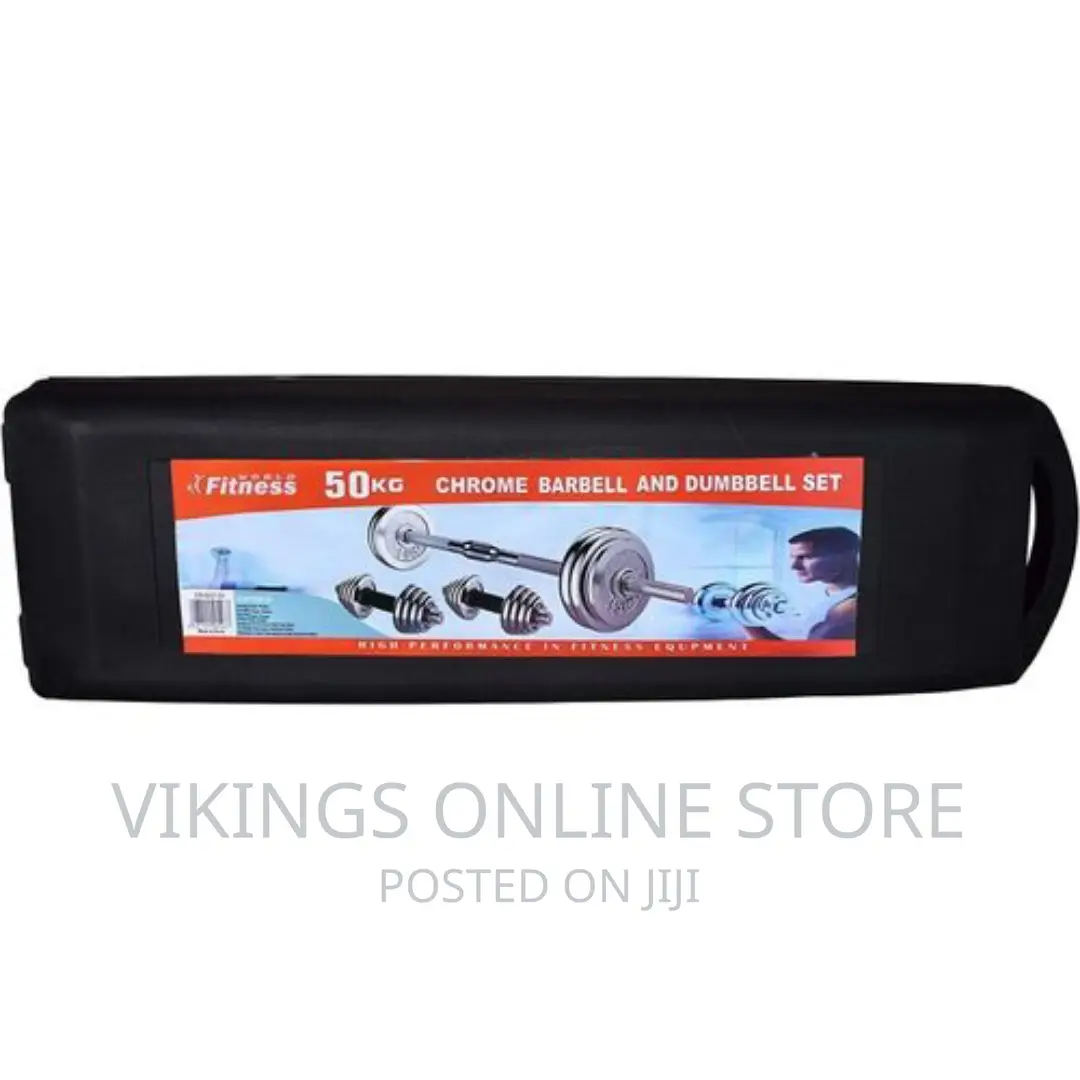 Fitness World Phytnes World 50kg Full Weight Set - Black