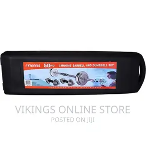 Fitness World Phytnes World 50kg Full Weight Set - Black