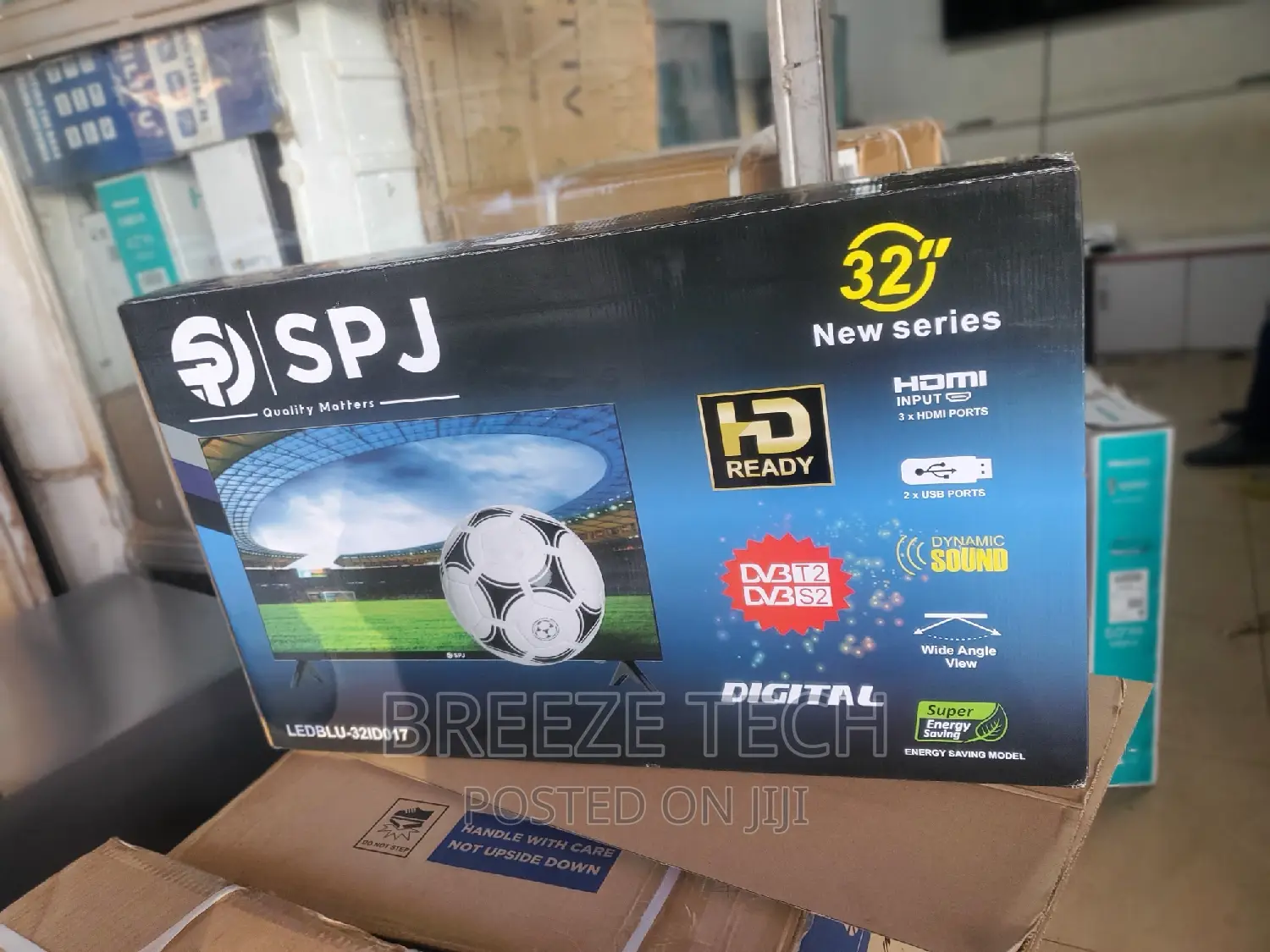 It's SPJ Tv 32"Inch With Free to Air Deconder