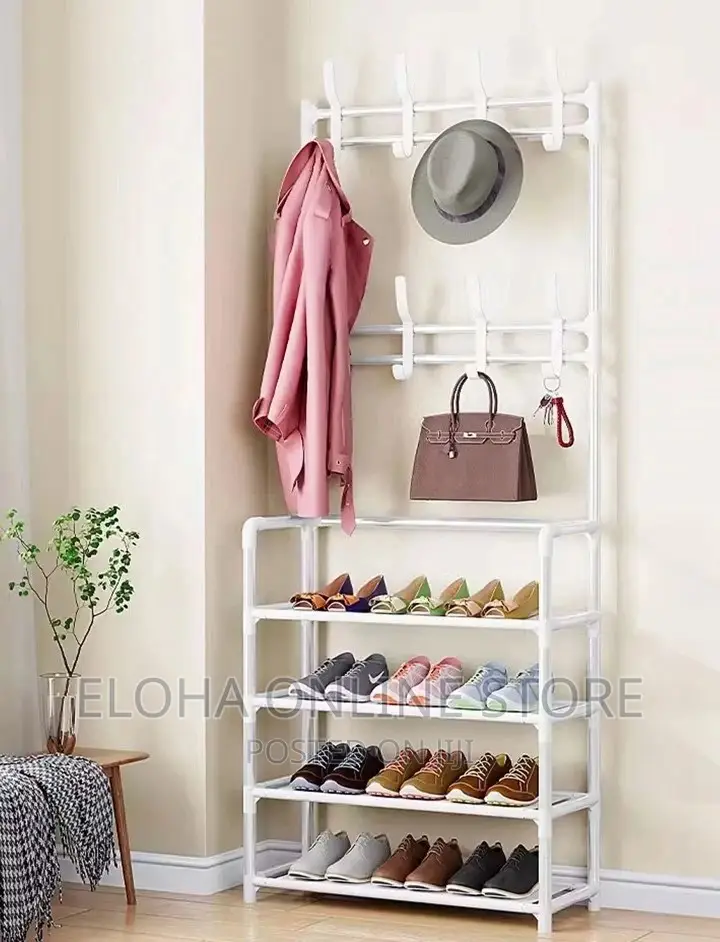 4tie Metal Clothes Hanger Coat Rack