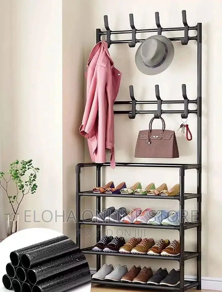 4tie Metal Clothes Hanger Coat Rack