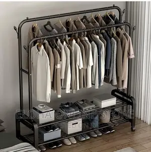 Free Standing Clothing Rails With Shelves