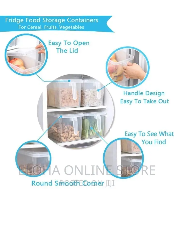 Transparent Refrigerator Food Storage Containers