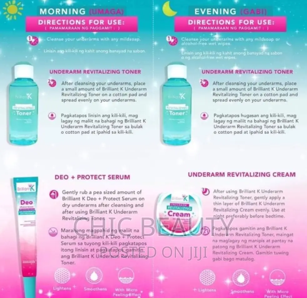 Brilliant Underarm Whitening Set. For Dark Armpits