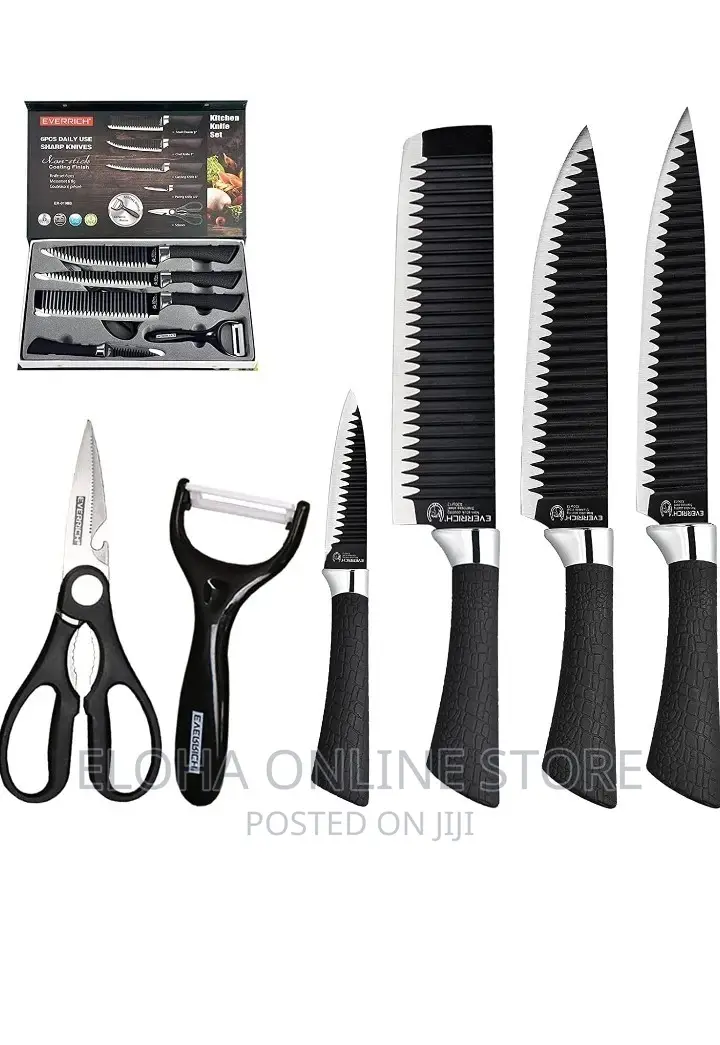 Double Sided Black Knives and Blister Set