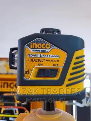 Ingco 3D X 360° Line Laser Level (Green) [4000 Mah]