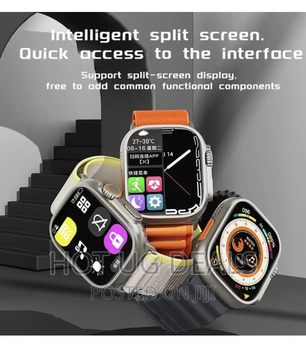 Ultra Smartwatch Bluetooth Phone Waterproof. - Silver ,Black